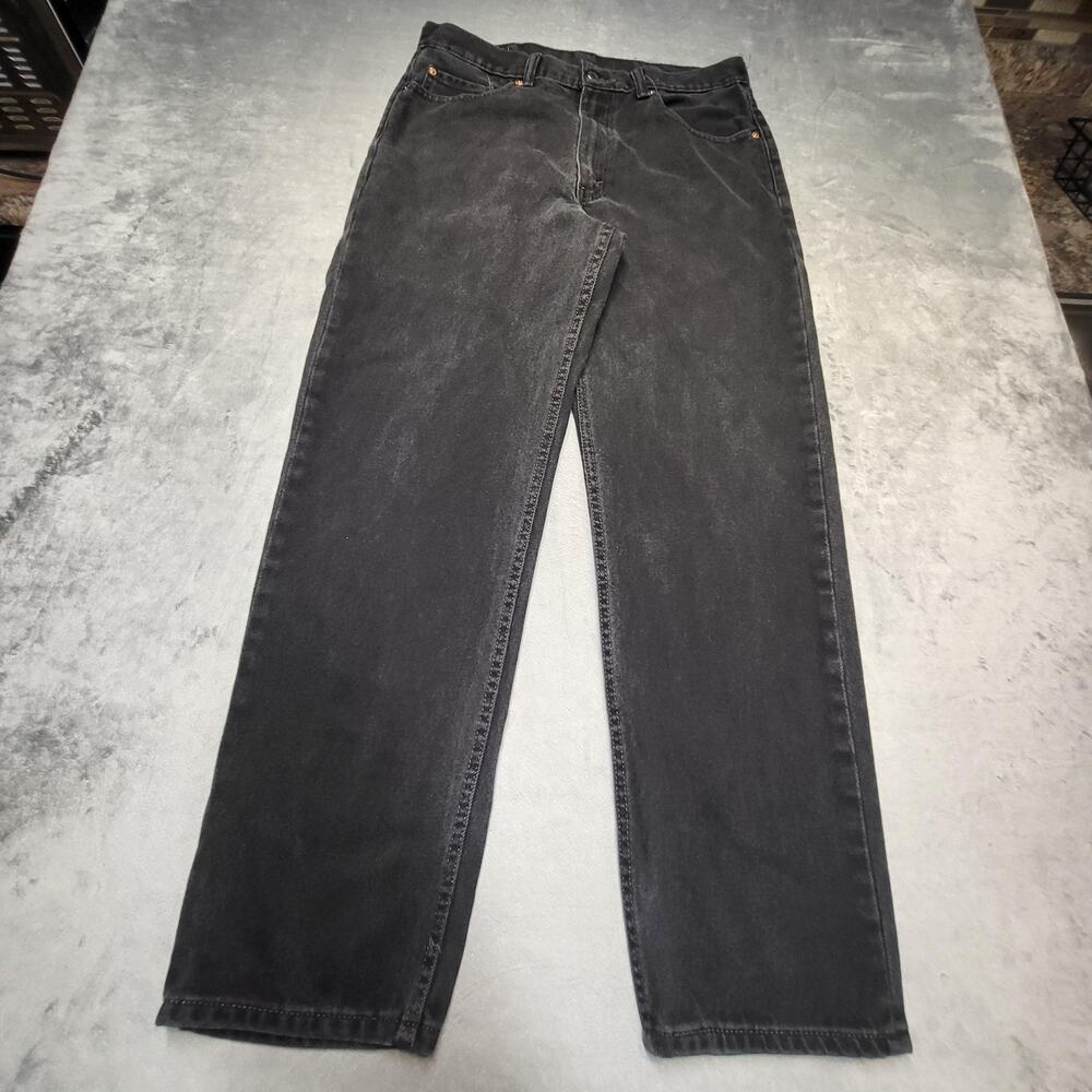 Levi's 550 Jeans Mens 34x32 Black Relaxed Straight Dark Wash Denim Five-Pocket